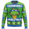 Cowabunga Michaelangelo Christmas Teenage Mutant Ninja Turtles Gifts For Family Holiday Christmas Ugly Sweater