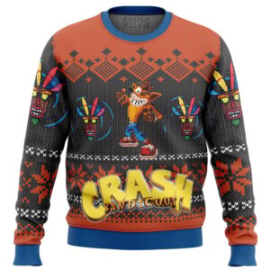 Crash Bandicoot Alt Gifts For Family Holiday Christmas Ugly Sweater