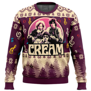 Cream Band Gifts For Family Holiday Christmas Ugly Sweater