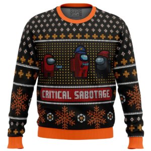 Critical Sabotage Among Us Gifts For Family Holiday Christmas Ugly Sweater