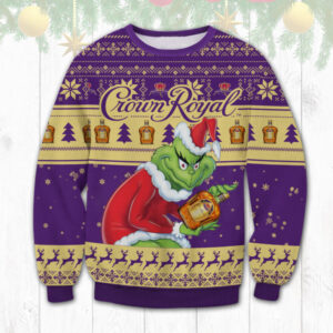 Crown Royal Grinch Best Holiday Christmas Ugly Sweater Gifts For Family