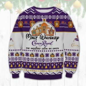 Crown Royal Happiest Drink Gifts For Family Holiday Christmas Ugly Sweater