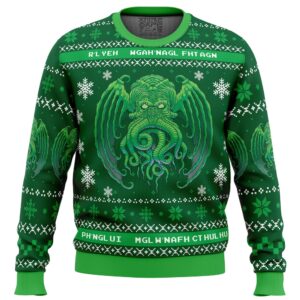 Cthulhu Cultist Christmas Gifts For Family Holiday Christmas Ugly Sweater