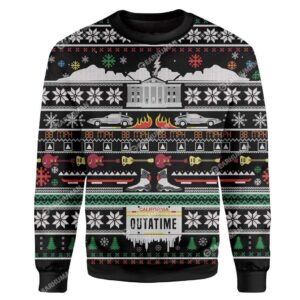 Custom Ugly Back To The Future Best Gifts For Family For Holiday Christmas Ugly Sweater