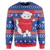 Custom Ugly Christmas Cat Crew Neck Best Gifts For Family For Holiday Christmas Ugly Sweater