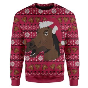 Custom Ugly Christmas Horse Best Gifts For Family For Holiday Christmas Ugly Sweater