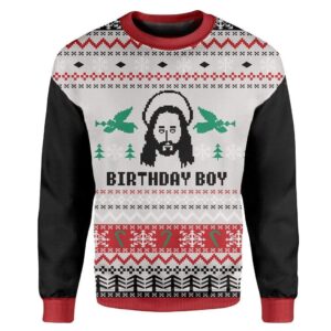 Custom Ugly Christmas Jesus’s Birthday Best Gifts For Family For Holiday Christmas Ugly Sweater