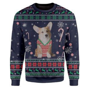 Custom Ugly Corgi Best Gifts For Family For Holiday Christmas Ugly Sweater