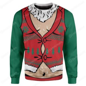 Custom Ugly Cosplay Santa Claus Best Gifts For Family For Holiday Christmas Ugly Sweater