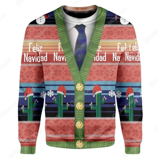 Custom Ugly Feliz Navidad Best Gifts For Family For Holiday Christmas Ugly Sweater