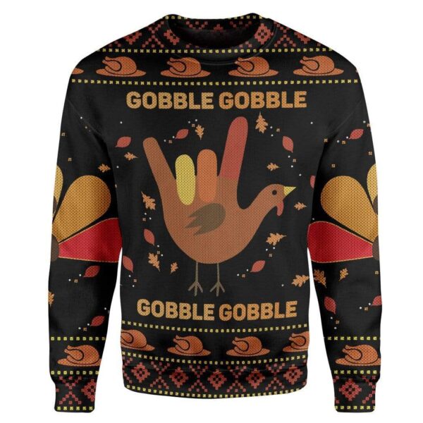 Custom Ugly Gobble Best Gifts For Family For Holiday Christmas Ugly Sweater