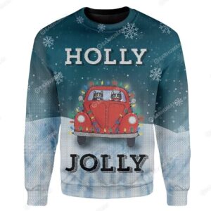 Custom Ugly Holly Jolly Best Gifts For Family For Holiday Christmas Ugly Sweater