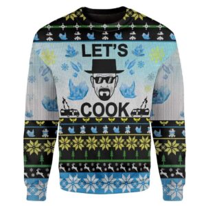 Custom Ugly Let’s Cook Best Gifts For Family For Holiday Christmas Ugly Sweater