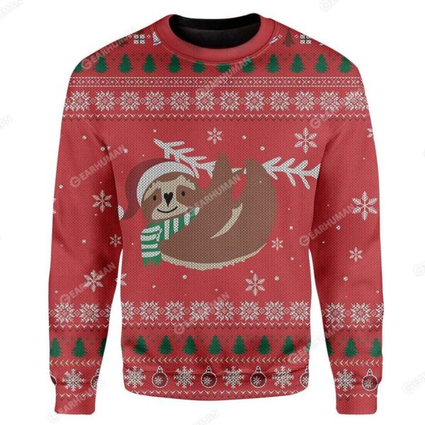 Custom Ugly Sloth Best Gifts For Family For Holiday Christmas Ugly Sweater