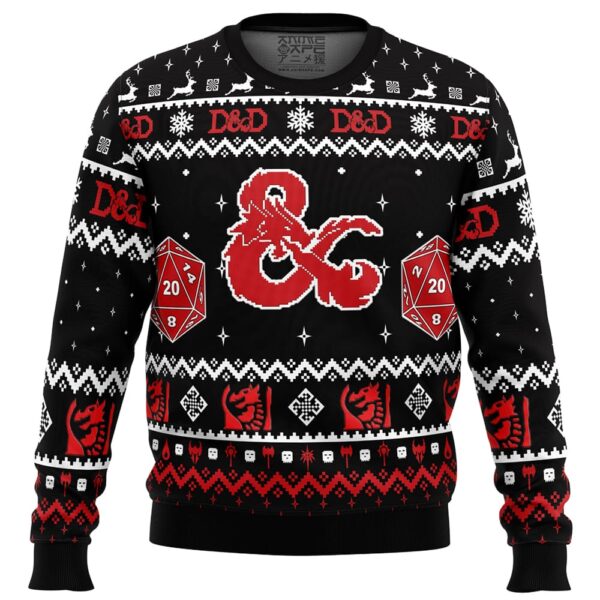 D And D Dungeons and Dragons Gifts For Family Holiday Christmas Ugly Sweater