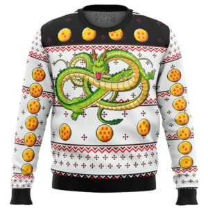 DBZ Shenron Gifts For Family Holiday Christmas Ugly Sweater