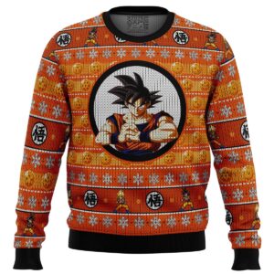 DBZ Son Goku Gifts For Family Holiday Christmas Ugly Sweater