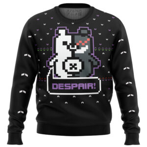 Danganronpa Monokuma Despair Gifts For Family Holiday Christmas Ugly Sweater