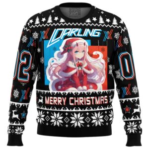 Darling Merry Christmas Darling in the Franxx Gifts For Family Holiday Christmas Ugly Sweater