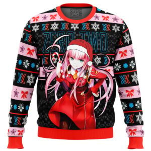 Darling in the Franxx Zero Two Gifts For Family Holiday Christmas Ugly Sweater