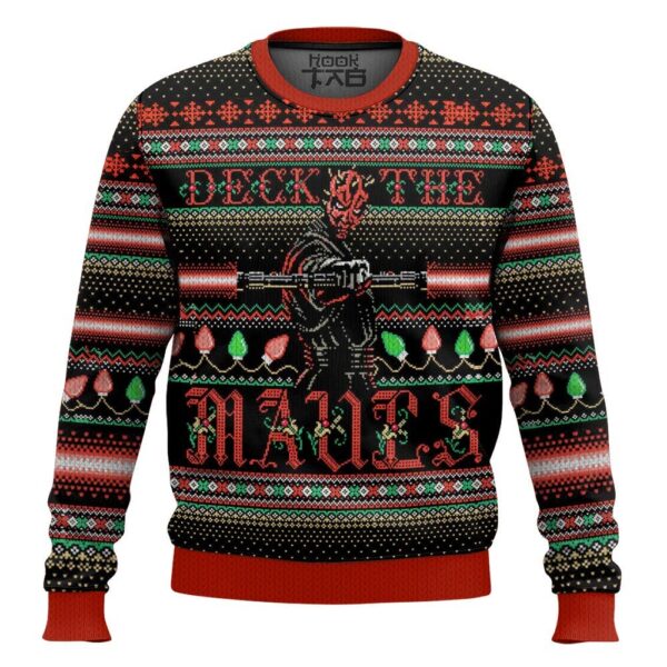 Darth Maul Deck the Mauls Christmas Best Holiday Christmas Ugly Sweater Gifts For Family