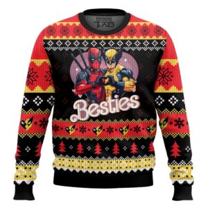 Deadpool And Wolverine Best Holiday Christmas Ugly Sweater Gifts For Family