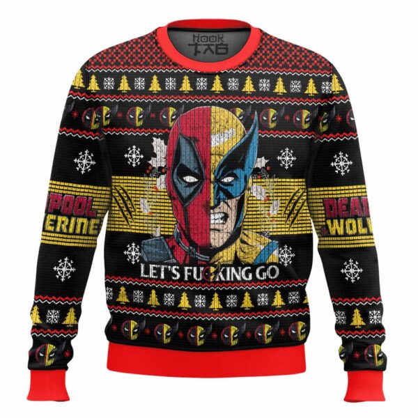 Deadpool And Wolverine Marvel Best Holiday Christmas Ugly Sweater Gifts For Family