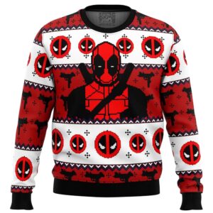 Deadpool Guy Gifts For Family Holiday Christmas Ugly Sweater