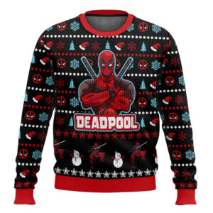 Deadpool x Wolverine Gifts For Family Holiday Christmas Ugly Sweater