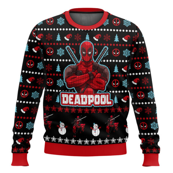 Deadpool x Wolverine Gifts For Family Holiday Christmas Ugly Sweater