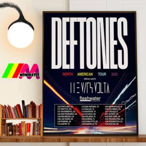 Deftones North American Tour 2025 With Special Guests The Mars Volta And Fleshwater Tour Date List Wall Art Poster Canvas