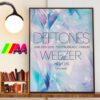 Deftones North American Tour 2025 With Special Guests The Mars Volta And Fleshwater Tour Date List Wall Art Poster Canvas