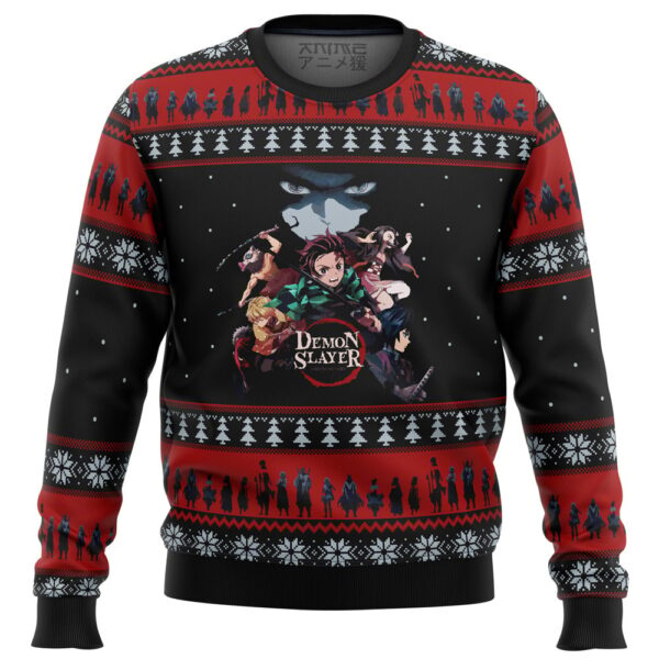 Demon Slayer Poster Gifts For Family Holiday Christmas Ugly Sweater