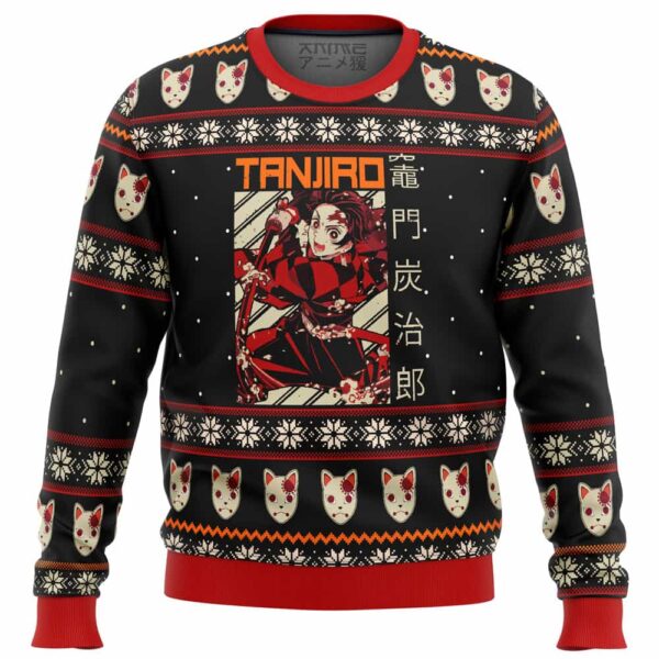 Demon Slayer Tanjiro Gifts For Family Holiday Christmas Ugly Sweater