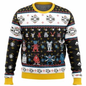 Digimon Sprites Gifts For Family Holiday Christmas Ugly Sweater