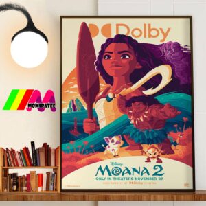 Disney Moana 2 Official Dolby Cinema Poster Only In Theaters November 27th 2024 Wall Art Poster Canvas