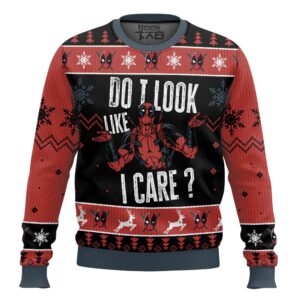 Do I Look Like I Care Deadpool Best Holiday Christmas Ugly Sweater Gifts For Family