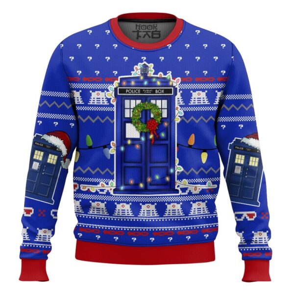 Doctor Who Tardis Best Holiday Christmas Ugly Sweater Gifts For Family