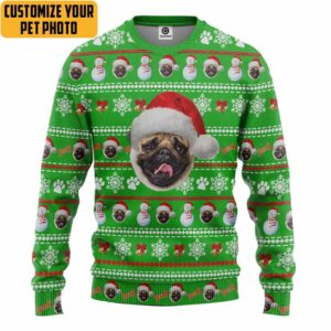 Dog Pet Christmas Custom Photo Best Holiday Christmas Ugly Sweater Gifts For Family