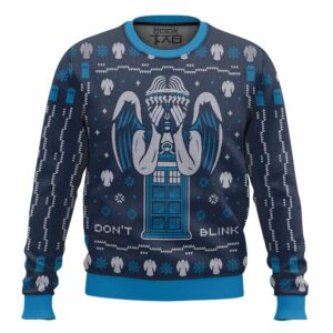 Don’t Blink Doctor Who Best Holiday Christmas Ugly Sweater Gifts For Family