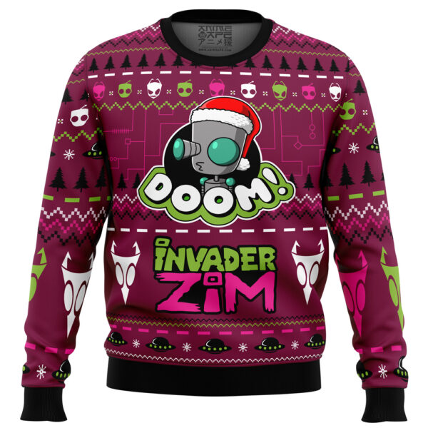 Doom Invader Zim Gifts For Family Holiday Christmas Ugly Sweater