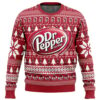 Dr Pepper Soda Logo Snowflakes Pattern Best Holiday Christmas Ugly Sweater Gifts For Family