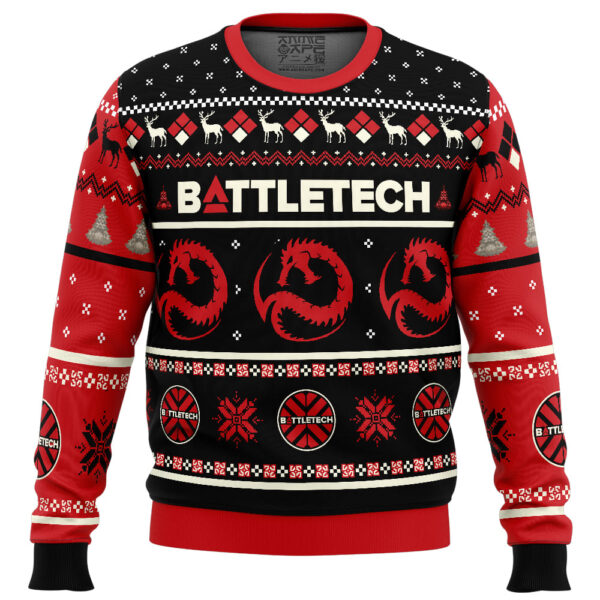 Draconis Battletech Gifts For Family Holiday Christmas Ugly Sweater