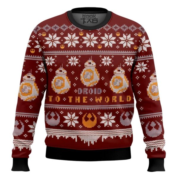 Droid To The World Star Wars Best Holiday Christmas Ugly Sweater Gifts For Family