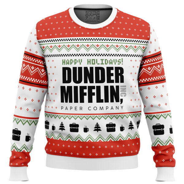 Dunder Mifflin The Office Gifts For Family Holiday Christmas Ugly Sweater