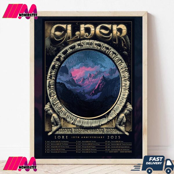 Elder’s Lore 10th Anniversary Tour A Musical Journey North America In 2025 Wall Decor Canvas Poster