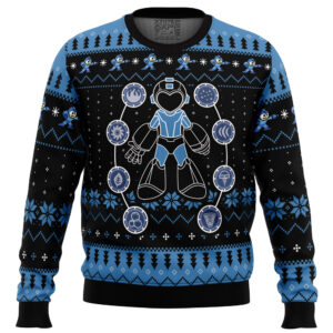 Elemental Weapon Mega Man Gifts For Family Holiday Christmas Ugly Sweater