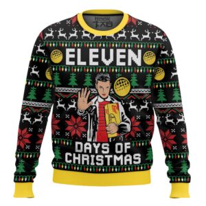 Eleven Days Of Christmas Stranger Things Best Holiday Christmas Ugly Sweater Gifts For Family