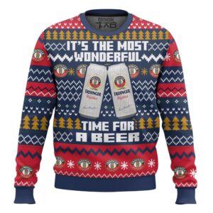 Erdinger Its the Most Wonderful time for a Beer Best Holiday Christmas Ugly Sweater Gifts For Family