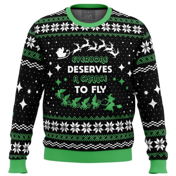 Everyone Deserves to Fly Wicked and Christmas Gifts For Family Holiday Christmas Ugly Sweater